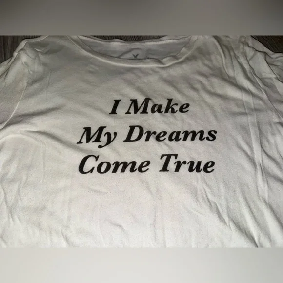 White Long Sleeve Top with Inspirational Print - Picture 4 of 6